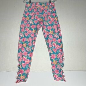 Simply Southern Leggings Tropic Floral Colorful Womens Plus Size L-XXL Soft